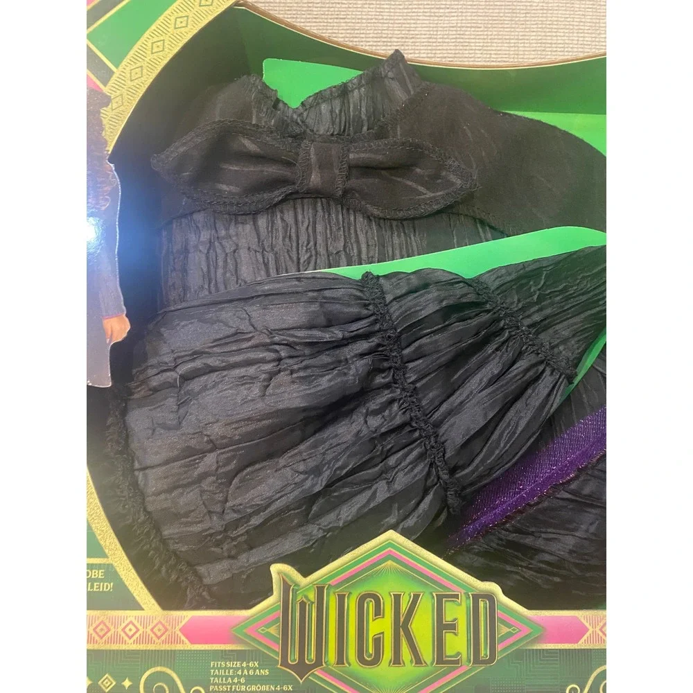 Wicked Deluxe‎ Elphaba Black Dress & Accessories Costume Size 4-6